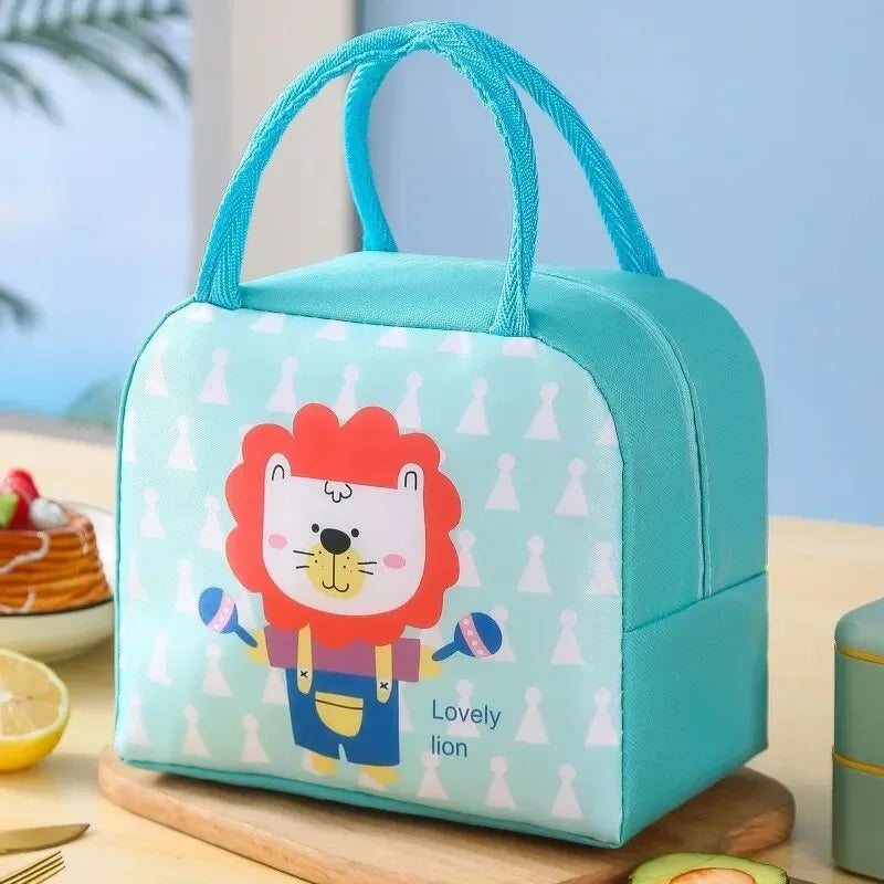 Cartoon Insulated Lunch Box Tote Bag Hand-held Bento Bag Lunch Insulation Bag Aluminum Foil Thickened Lunch Box Bag