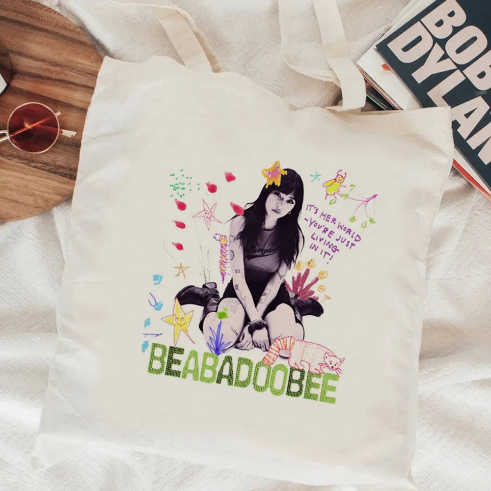Beabadoobee shopping bag canvas bolso handbag recycle bag tote eco bag sacola ecobag sac tissu