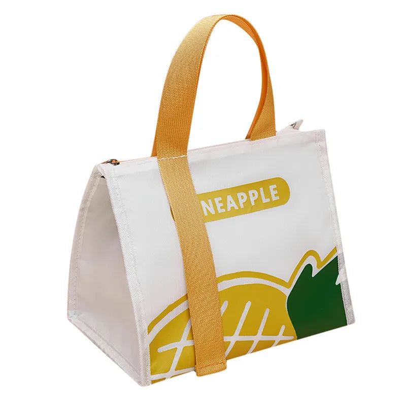 Cute Portable Thermal Lunch Box Bag for Women Kids Food Storage Tote Travel Picnic Meal Pouch Insulated Cooler Bento Bags