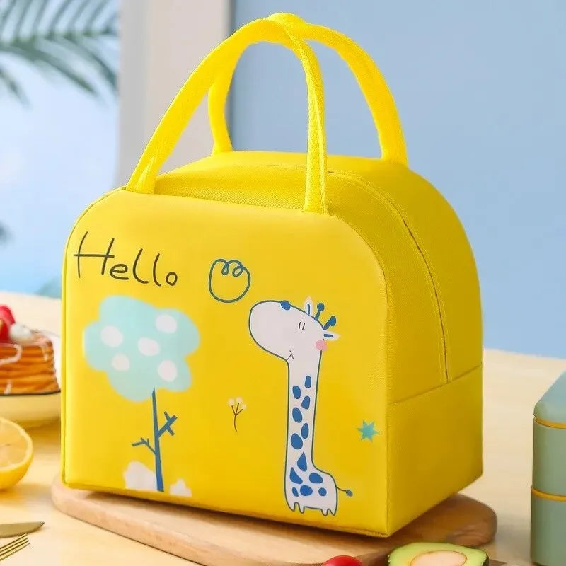 Cartoon Insulated Lunch Box Tote Bag Hand-held Bento Bag Lunch Insulation Bag Aluminum Foil Thickened Lunch Box Bag