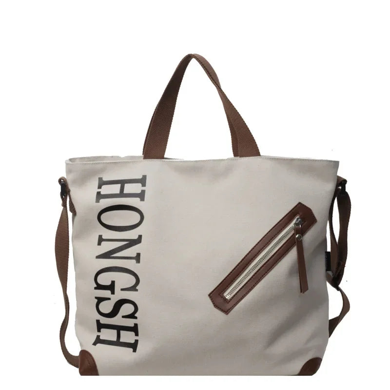 Canvas Tote Women's New Casual Large-capacity Commuter Tote Bag Student Class Letter Shoulder Bag Wholesale