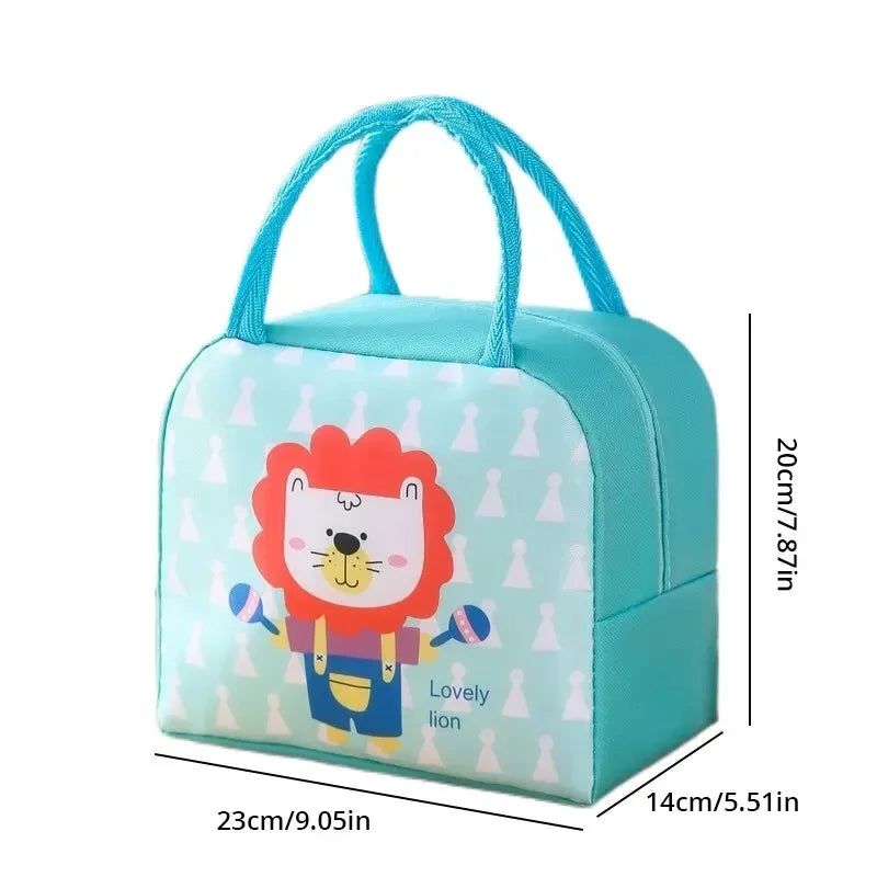 Cartoon Insulated Lunch Box Tote Bag Hand-held Bento Bag Lunch Insulation Bag Aluminum Foil Thickened Lunch Box Bag